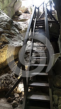 Stairs Leading From Underground Caves To The Surface