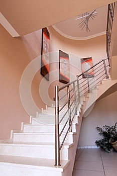 Stairs leading up from entrance hall