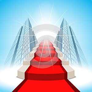 Stairs leading up to success.