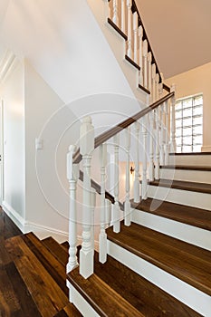 Stairs of luxurious storey house