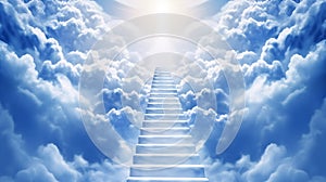 Stairs made of clouds to heaven Stairway