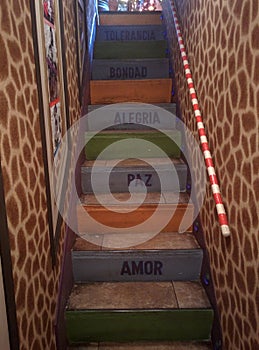 Stairs with messages photo
