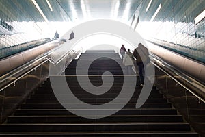 Stairs in the metro of Hamburg city