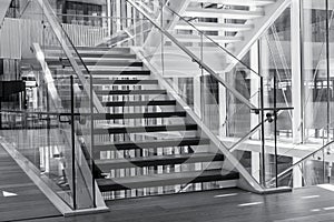 Stairs in a modern architecture building