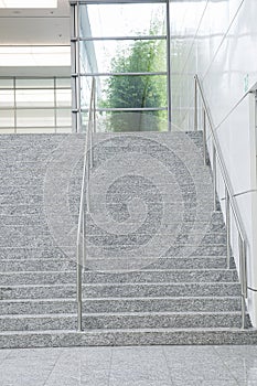 Stairs in modern office building interior  corporate