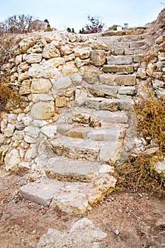Stairs old ancient temple