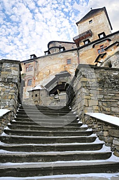 Stairs in old castle