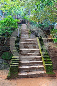 Stairs in old Sigiriya Castle