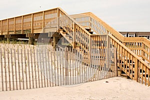 Stairs over the dunes in Fire Island