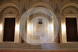 Stairs in Palatul Parlamentului Palace of the Parliament, Bucharest photo