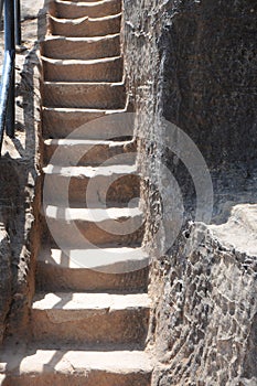 Stairs at Panch Padav at Panchmarhi, India