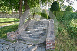 Stairs in the park of Belgrade fortress