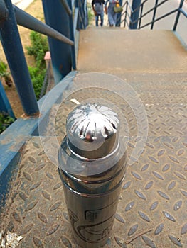 stairs park water bottel