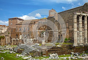 Stairs and portico of the ancient temple