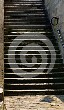 Stairs from the quays to the street, Paris