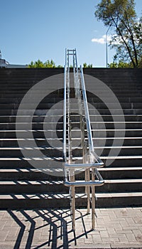 Stairs railings steps in the Park