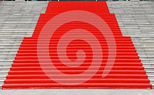 Stairs with red carpet