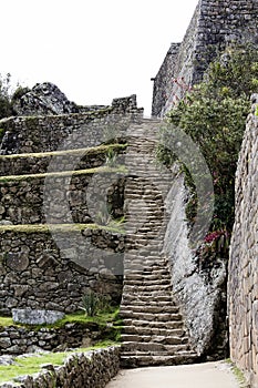 Stairs And Rock Walls Machu Picchu Peru South America