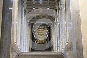 Stairs in the royal palace with marble walls