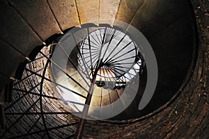 Stairs of Saint Isaak`s cathedral collonade, Saint-Petersburg city, Russia.