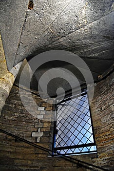 Stairs of Saint Isaak`s cathedral collonade, Saint-Petersburg city, Russia.