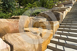 Stairs Sandstone blocks Barangaroo Reserve