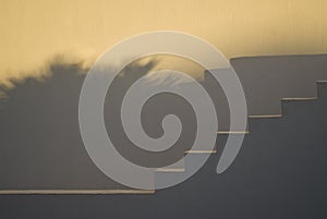 Stairs and shadows at sunset