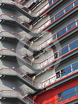 Stairs on side of building