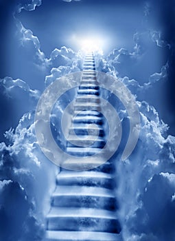 Stairs sky cloud stairs in sky bright light from heaven beautiful light