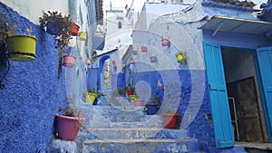 Stairs in the streets of Chefchaouen