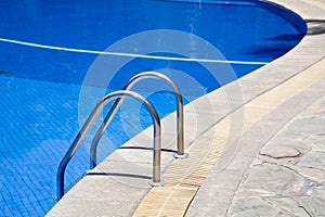 Stairs of a swimming pool