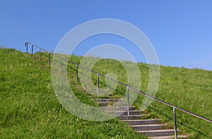 Stairs to blue sky
