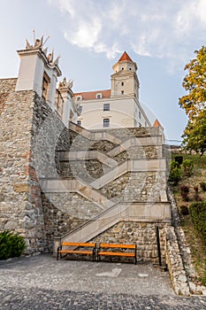 Schody na Bratislavský hrad, slovensky