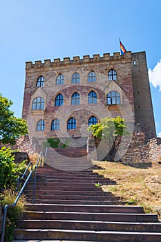 Stairs to the castle in Hambach / Germany in the Palatinate