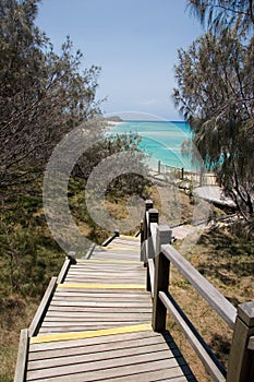 Stairs to the Champagne Pools, Fraser Island