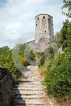 Stairs to Citadel Pocitelj in Bosnia and Herzegovina