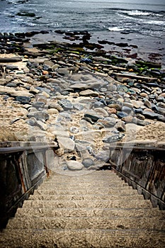 Stairs to the coast