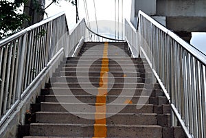 The stairs to the floating bridge