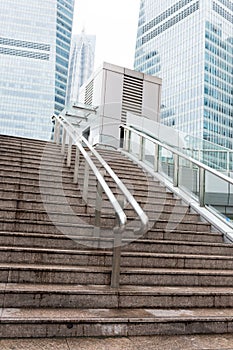 Stairs to footbridge