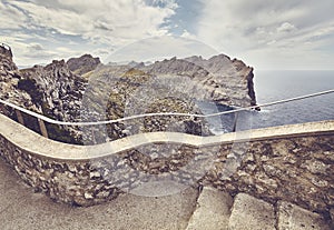Stairs to the Formentor Cape lookout viewpoint, Mallorca