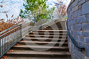 Stairs to Grand Arbor in Piedmont Park, Atlanta, USA