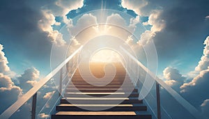 stairs to heaven with sun