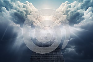 Stairs to heaven visualization. Generative AI