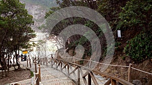 Stairs to the Kawah putih area