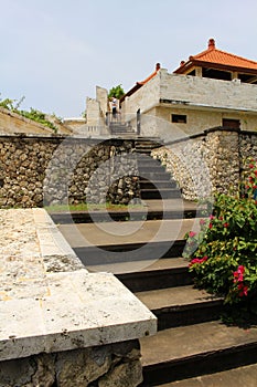 Stairs to the main part of Uluwatu Temple of Bali. Taken January 2022