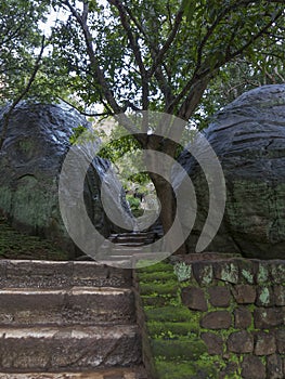 Stairs to old kingdom in Sri Lanka