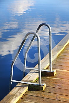 Stairs to the sea water