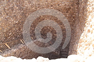 Stairs to The Water Factory Ruins, Tel Beer Sheva, Israel