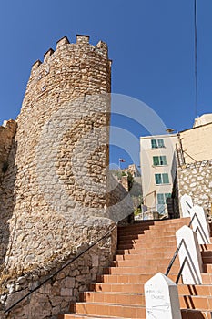 Stairs and tower at Tarik passage Gibraltar