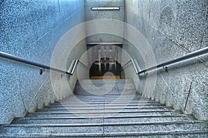 Stairs of a train station